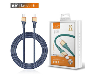 Кабель LDNIO LC632c USB Type-C - USB Type-C Fast Charging Data Cable, Темно-зеленый, 2м, 65Вт