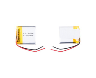 582728p, Аккумулятор универсальный 3.7 В, Li-Pol, 500 мАч, 5.8x27x28мм