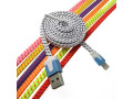USB to iPhone5 Flat braid 1m, Шнур для мобильных устройств
