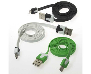 USB to Micro USB flat 1m, Шнур для мобильных устройств