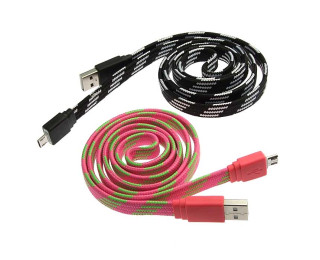 USB to micro USB Flat FB 1M, Шнур для мобильных устройств