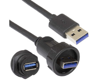 USB-3.0B-C-02, Разъем герметичный