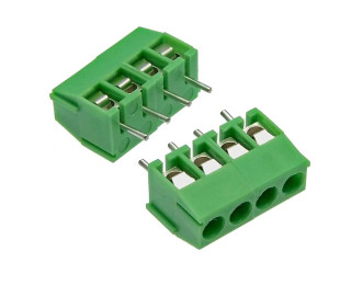 XY301V-A-4P 3.5mm, Клеммник винтовой, 3,5 мм, 4-контактный, прямой