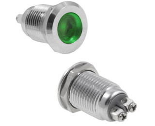 GQ12D-G, Антивандальный светодиодный индикатор (зеленый)