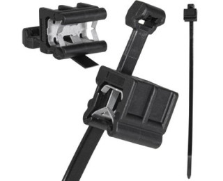 Кабельные стяжки черные с креплением 199х4.6, T50ROSEC23 (за штуку)