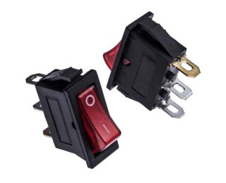 KCD3-101N-C3-R/3P on-off, Переключатель ON-OFF 3 контакта (16A 250VAC) с подсветкой