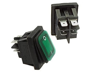 SB092 IP65 on-off 22x30mm, Переключатель герметичный, 4 контакта