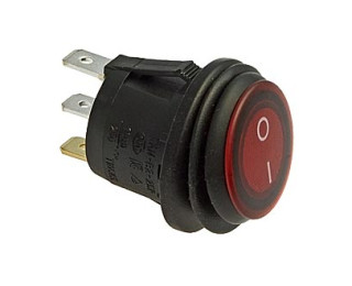 SB040 RED IP65 on-off, Переключатель герметичный ON-OFF красный, 3 контакта
