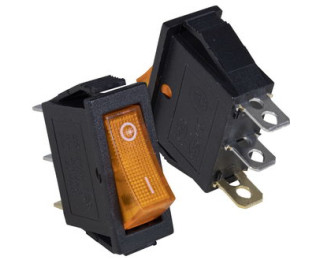 KCD3-101N-C3-Y/3P on-off, Переключатель ON-OFF желтый, 3 контакта