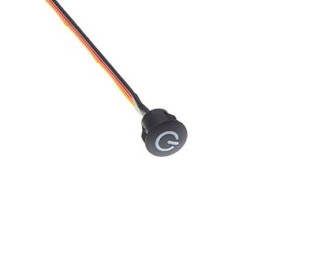 BTS, Кнопка сенсорная черная D10мм, 24В