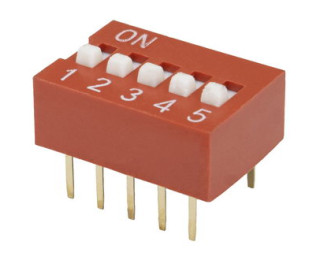 DS-05 (SWD1-5), DIP переключатель 5pin красный