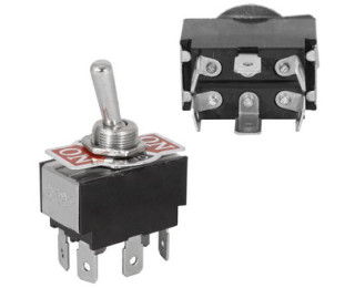 KN3(B)-203P, Тумблер ON-OFF-ON (3A 250VAC) DPDT 6P