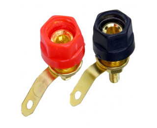 1-663G, Разъемы Banana 4 мм (комплект 2 шт) на корпус