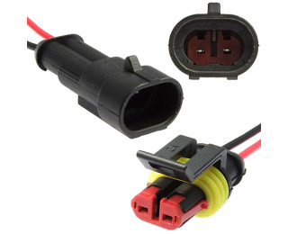 SuperSeal 1.5, 2PIN MF (18AWG 20cm), Разъем