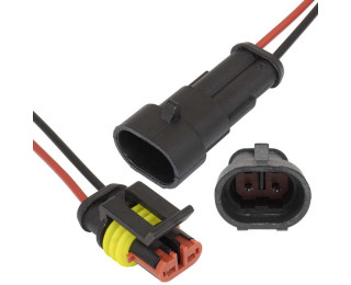 SuperSeal 1.5, 2PIN MF (18AWG 20cm), Разъем