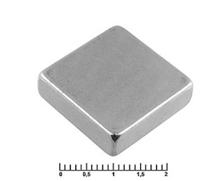 B 20x20x6 N35, Магнит неодимовый квадратный 20x20x6 мм