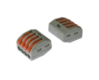 PCT-214 (аналог Wago), Клемма 4 контакта, сечение провода 0.08-2.5 мм