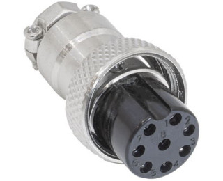 1-561-8 (GX16M-8А), Розетка на кабель, 8 контактов