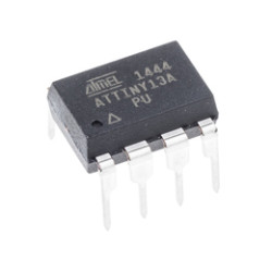 ATTINY13A-PU, Микроконтроллер 8-Бит, picoPower, AVR, 20МГц, 1КБ Flash [DIP8]