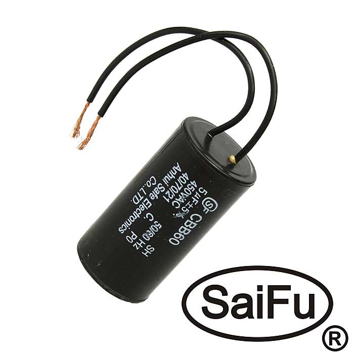 CBB60 5uF 450V WIRE (SAIFU), Конденсатор - изображение 1
