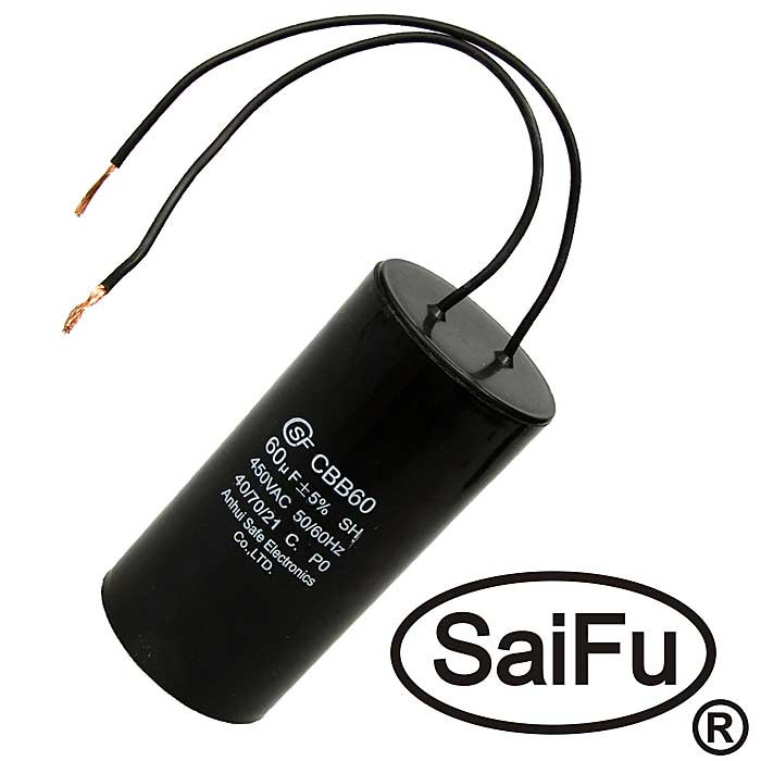 CBB60 60uF 450V WIRE (SAIFU), Конденсатор - изображение 1