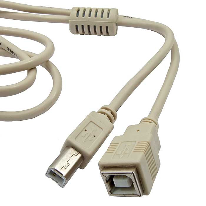USB-B M USB-B F 1.8m F, Компьютерный шнур - изображение 1