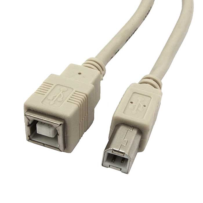 USB-B M USB-B F 1.8m, Компьютерный шнур - изображение 1