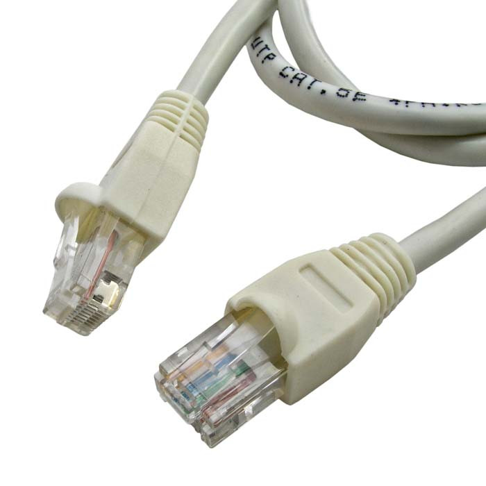 Патчкорд RJ45 1m белый, Компьютерный шнур - изображение 1