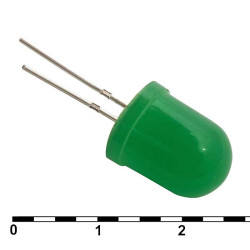 10 mm green 30 mCd 20, Светодиод