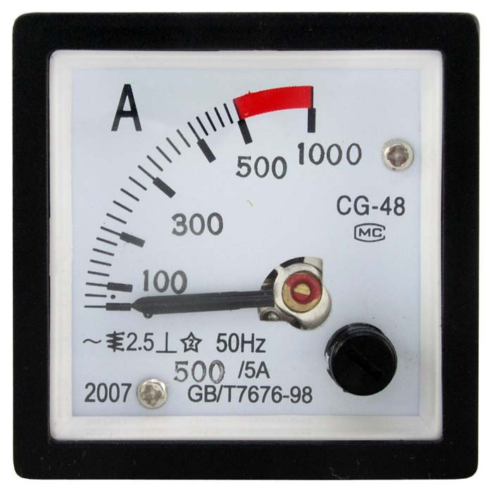 Амперметр 500/5А 50гц (48х48), Щитовой прибор - изображение 1