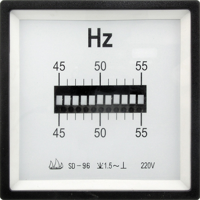 ЧМ 45-55Гц 220В reed (96х96), Щитовой прибор - изображение 1
