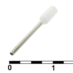 DN00208 white (0.75x8mm), Кабельный наконечник