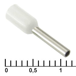 DN00708 white (1.2x8mm), Кабельный наконечник