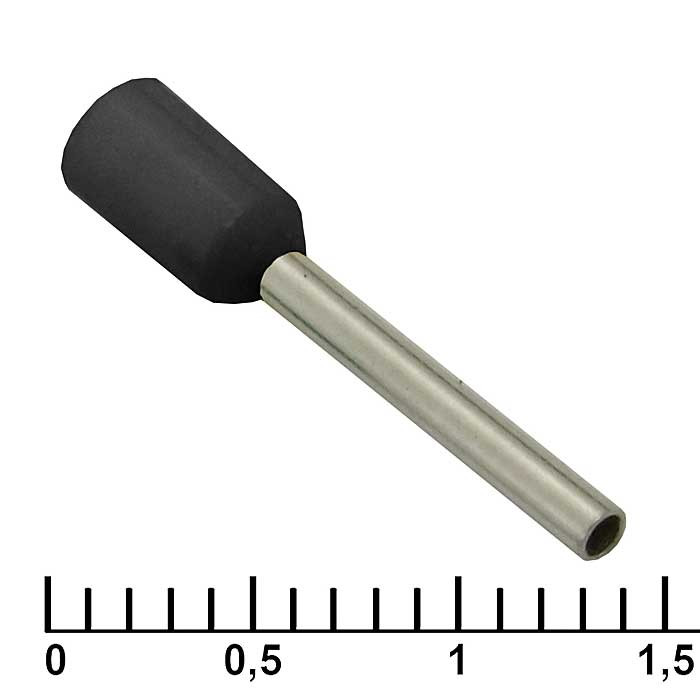 DN00712 black (1.2x12mm), Кабельный наконечник - изображение 1
