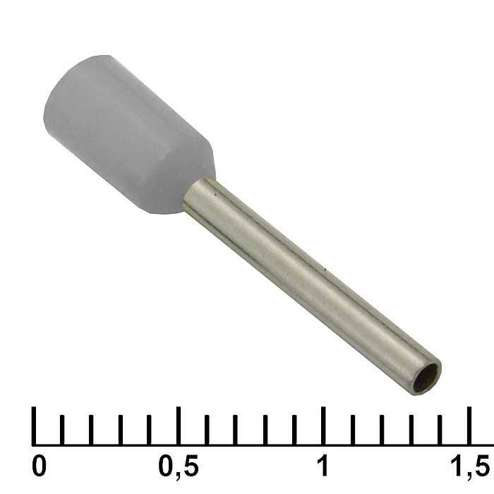 DN00712 gray (1.2x12mm), Кабельный наконечник - изображение 1