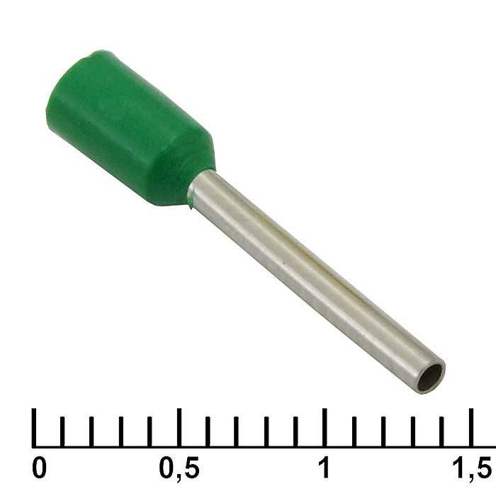 DN00712 green (1.2x12mm), Кабельный наконечник - изображение 1