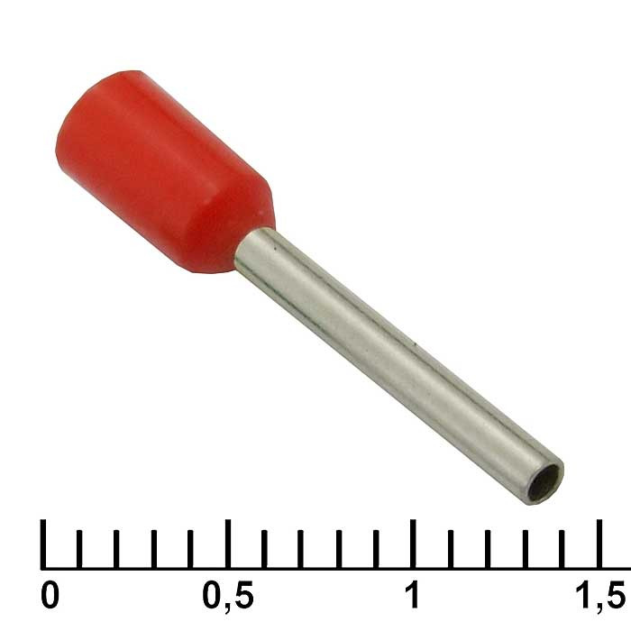DN00712 red (1.2x12mm), Кабельный наконечник - изображение 1