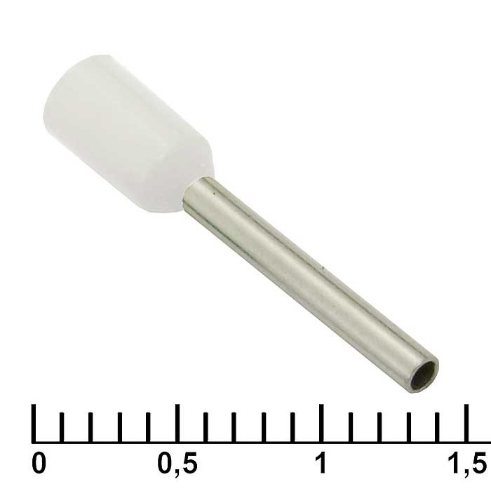 DN00712 white (1.2x12mm), Кабельный наконечник - изображение 1
