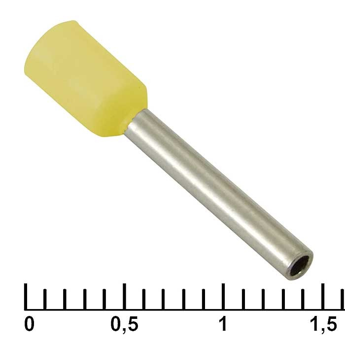 DN01012 yellow (1.4x12mm), Кабельный наконечник - изображение 1