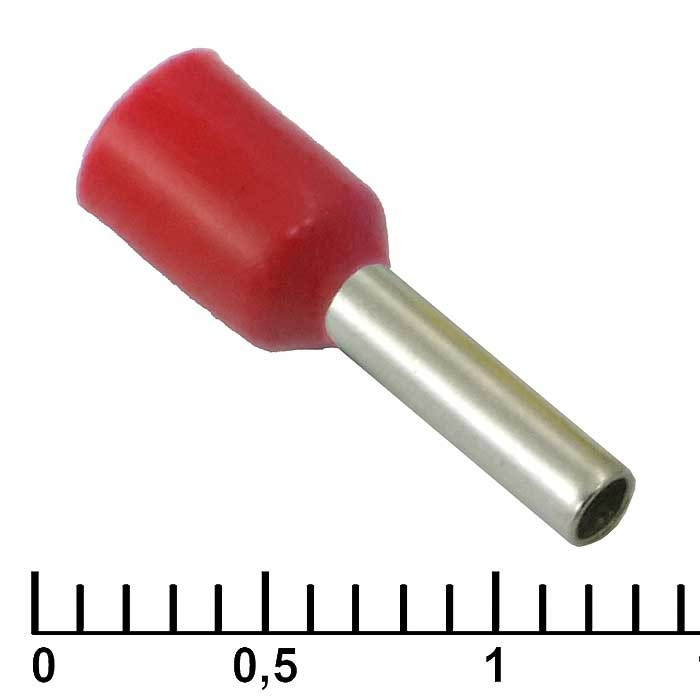 DN01508 red (1.7x8mm), Кабельный наконечник - изображение 1