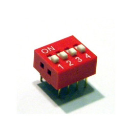 DS1040-04RN (DS-04), DIP переключатель 4pin красный
