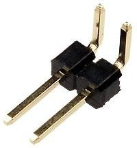PLS-2R (DS-1022-1x2), Вилка штыревая 2.54мм 1х2 угловая