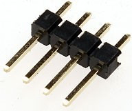 PLS-4 (DS-1021-1x4), Вилка штыревая 2.54мм 1x4 прямая