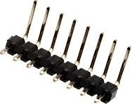 PLS-8R (DS-1022-1x8R), Вилка штыревая 2.54мм 1х8 угловая