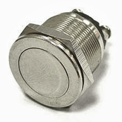 PBS-28B-2, Кнопка антивандальная OFF-(ON) (5A 250VAC, D-19мм)