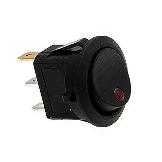 KCD1-101EN-8-R/3P чёрный, Переключатель с подсветкой ON-OFF 3 контакта (6A 250VAC) - изображение 1