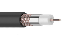 RG-6U black, Кабель коаксиальный для кабельного ТВ и Интернета 75 Ом черный (за метр)