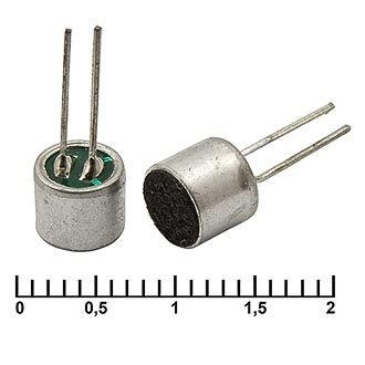 ECM-10P, 4.5 В, 6 мм, Микрофон электретный - изображение 1