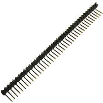 PLS-40R (DS1022-1x40R), Вилка штыревая 2.54мм 1х40 угловая - изображение 1