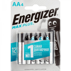 Батарейки AA (пальчиковые), Energizer MAX PLUS (щелочные) 1.5В 4 шт. в блистере